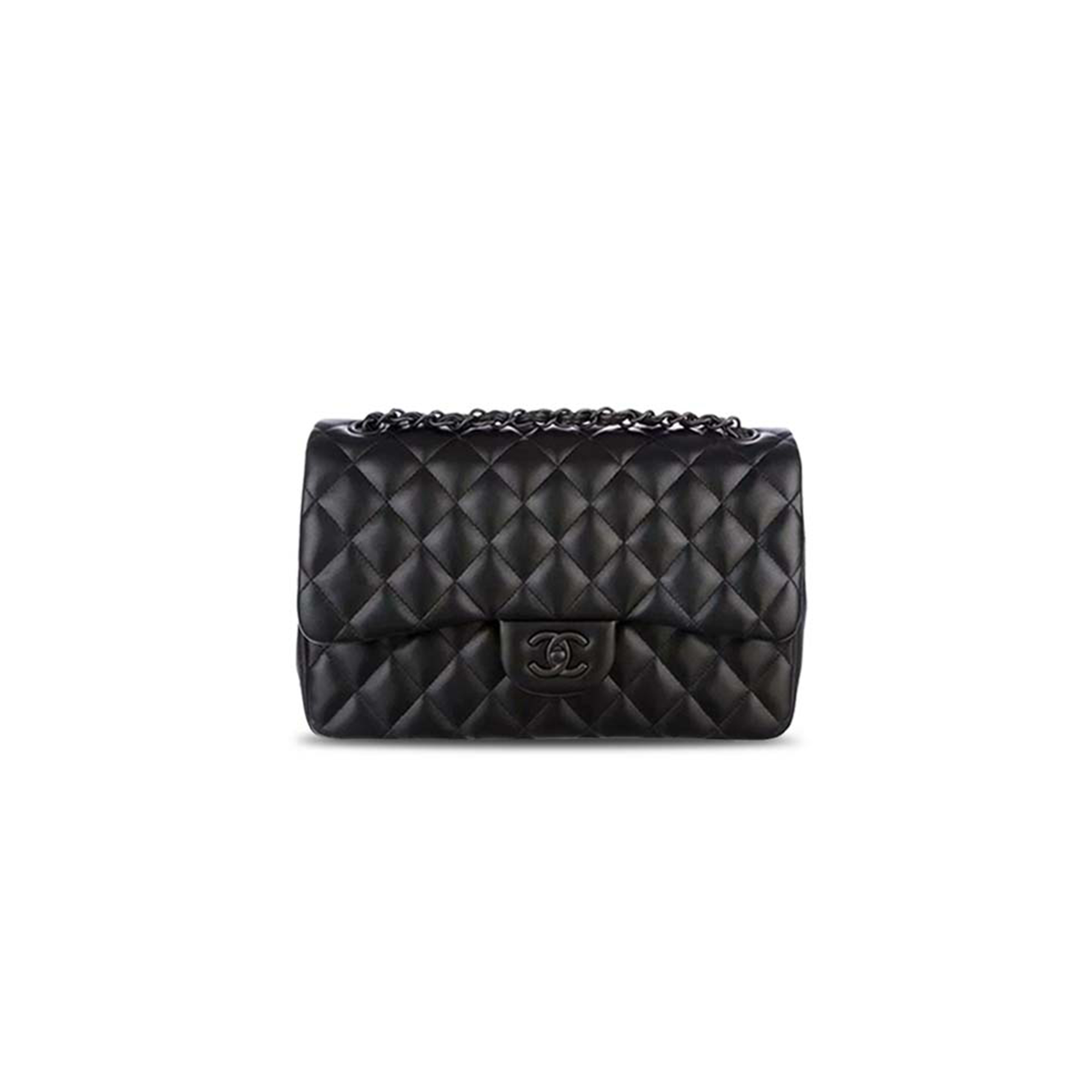 CHANEL SO BLACK JUMBO CLASSIC FLAP BAG  (30*19.5*10cm)